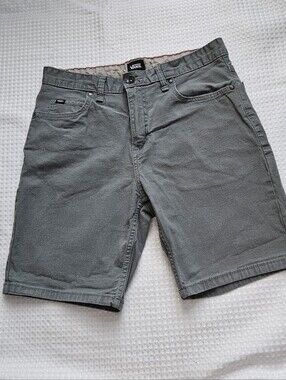 Vans Men's Slate Gray Flat Front Shorts Size 30